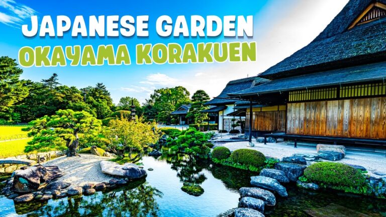 🇯🇵 BEAUTIFUL Okayama Korakuen Japanese Garden Walking Tour [4K VIdeo]