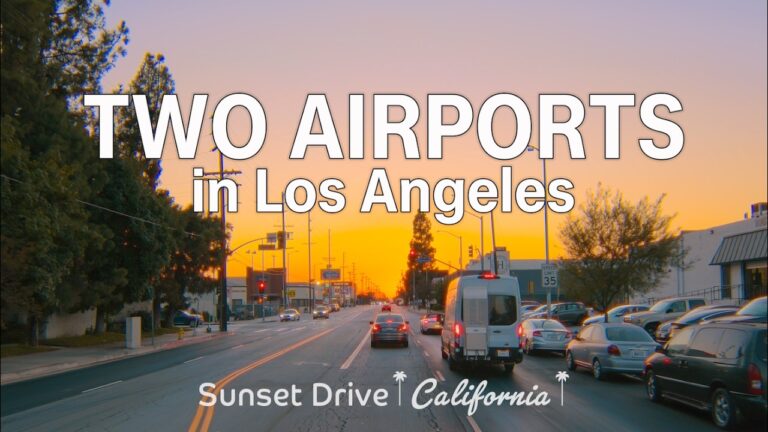 Driving Between Two Airports in Los Angeles: Hollywood Burbank to Van Nuys at Sunset