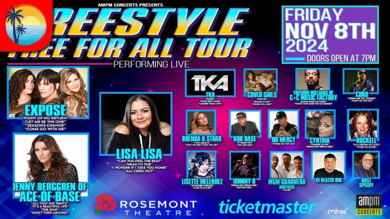 Freestyle For All Tour Niagara Live Concert Saturday November 9, 2024