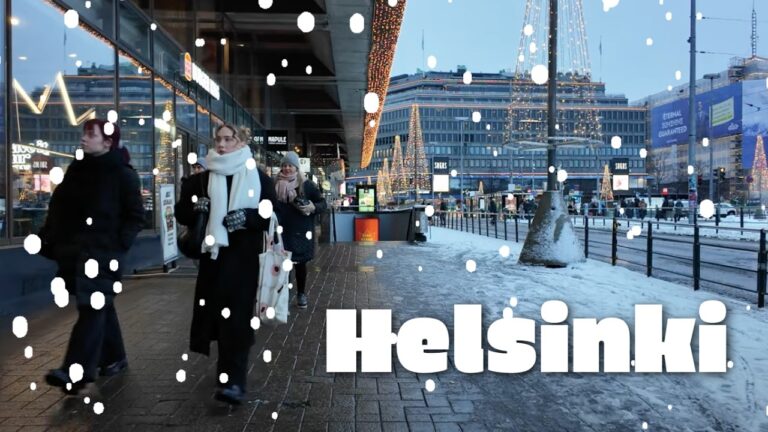 ICY Helsinki Streets: A 4K Walking Tour 🇫🇮 | Helsinki Finland 2025