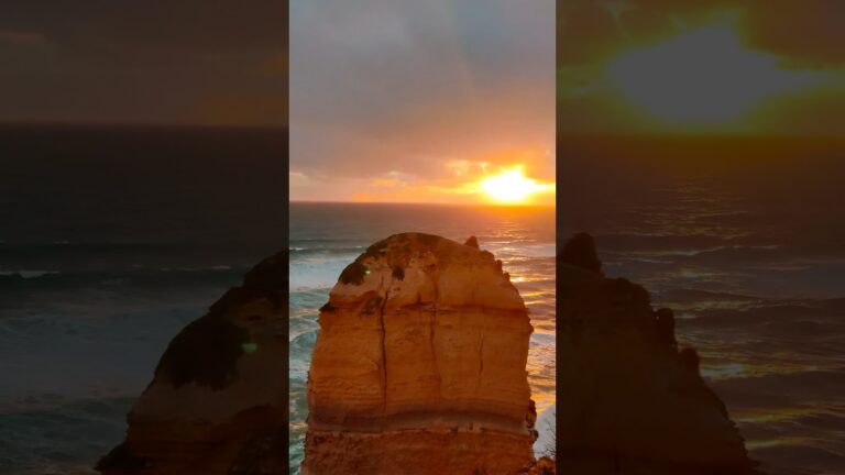 Golden Hour at the Twelve Apostles 😍Great Ocean Road, Australia #shorts #trending #youtubeshorts