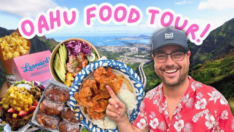 HAWAII’S Most Scenic Food Tour!! Must Eat Waikiki to North Shore OAHU