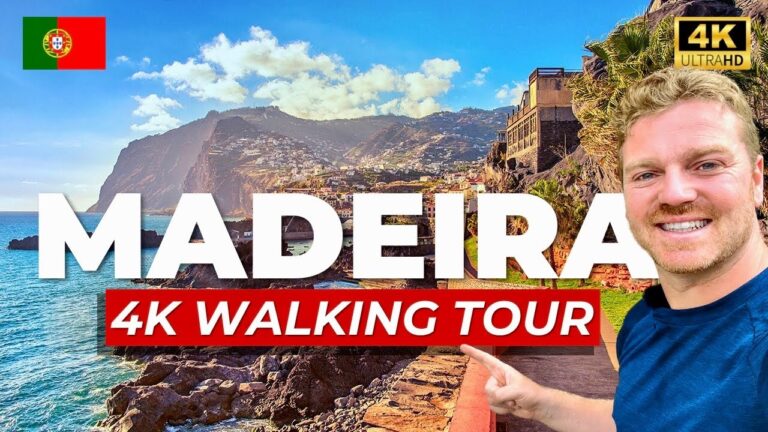 Madeira 4K Walking Tour – Funchal Coastal Walk to Camara De Lobos